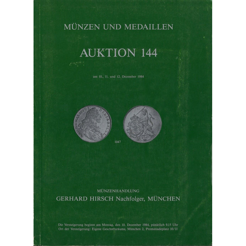 Catalogue Gerhard Hirsch Nachfolger 144 (Munich, 1984) : monnaies romaines, byzantines et médailles Goetz