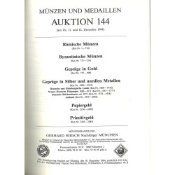 Catalogue Gerhard Hirsch Nachfolger 144 (Munich, 1984) : monnaies romaines, byzantines et médailles Goetz