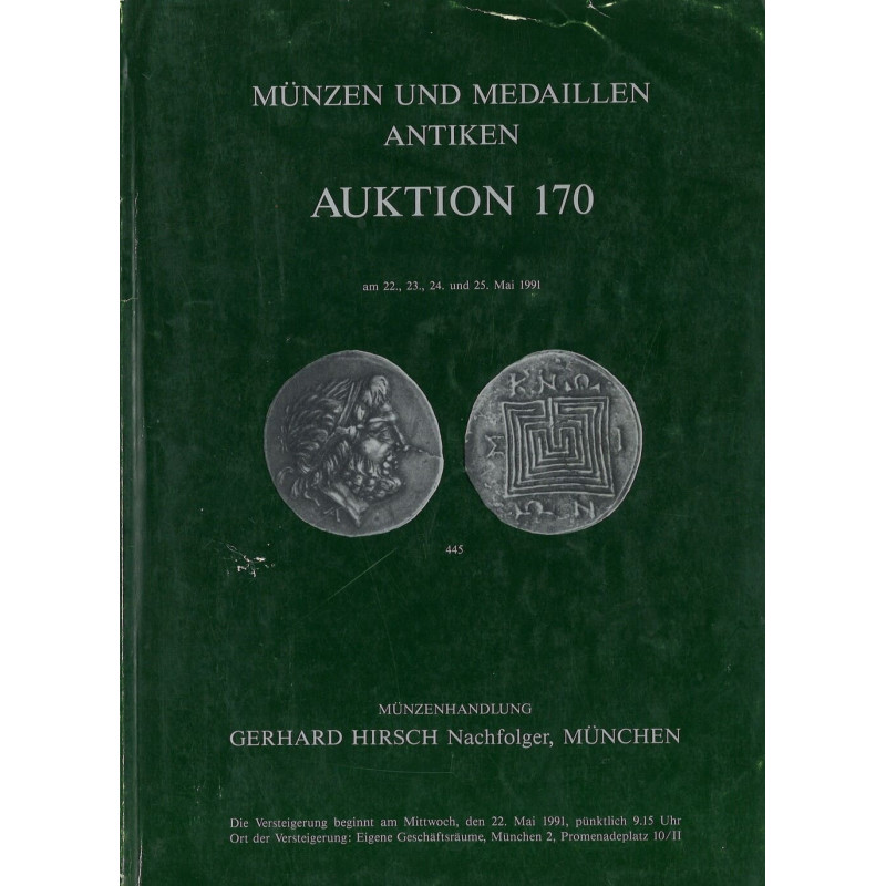 Catalogue Gerhard Hirsch Nachfolger 170 (Munich, 1991) : monnaies grecques, romaines, byzantines et antiquités