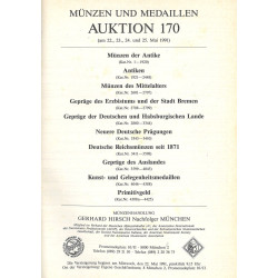 Catalogue Gerhard Hirsch Nachfolger 170 (Munich, 1991) : monnaies grecques, romaines, byzantines et antiquités