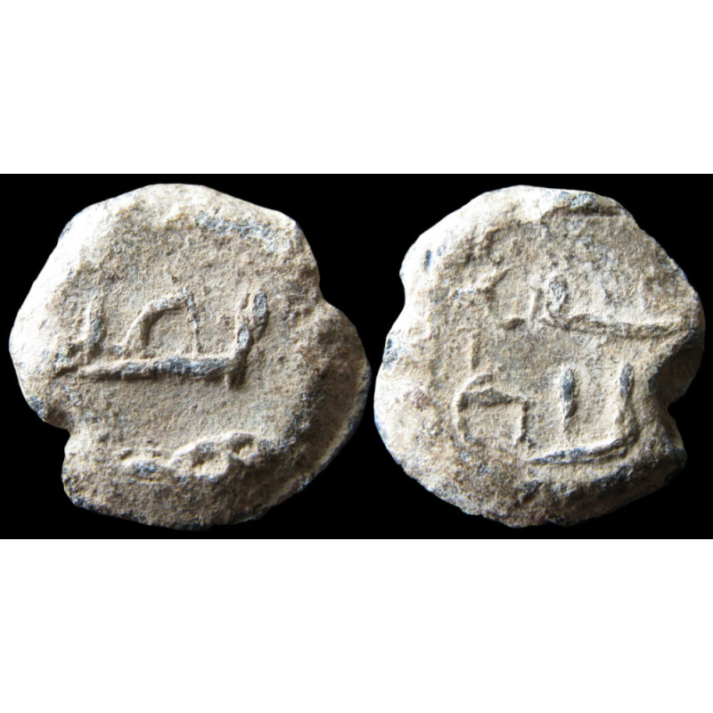 Naṣr. Sceau islamique en plomb (Ø 16 mm, 5,25 g). Époque byzantine.