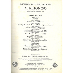 Catalogue Gerhard Hirsch Nachfolger 205 (Munich, 1999) : monnaies antiques, antiquités, gemmes et sceaux
