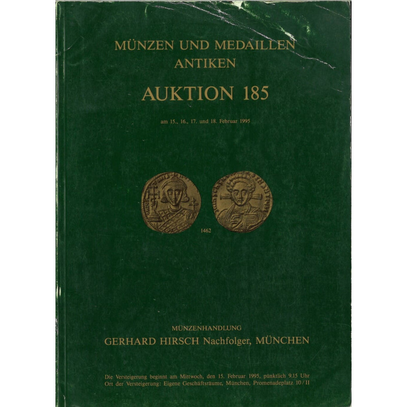 Catalogue Gerhard Hirsch Nachfolger 185 (Munich, 1995) : monnaies romaines et byzantines, sede vacante, antiquités