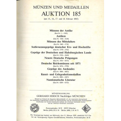 Catalogue Gerhard Hirsch Nachfolger 185 (Munich, 1995) : monnaies romaines et byzantines, sede vacante, antiquités