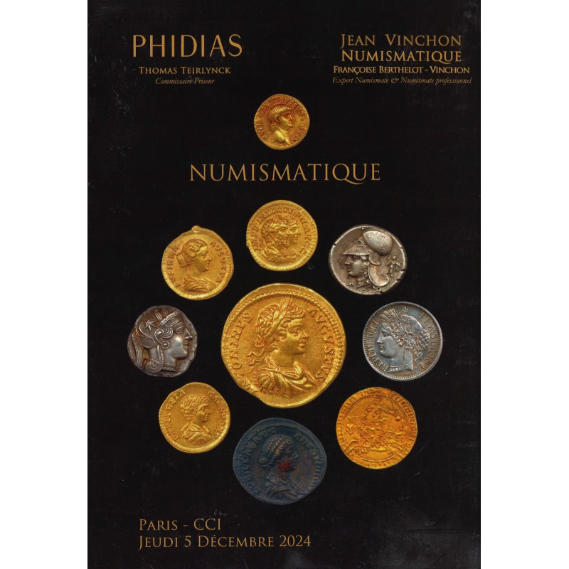 Catalogue Vinchon 5 décembre 2024 – Monnaies antiques, aurei et solidi, monnaies chinoises, phaléristique