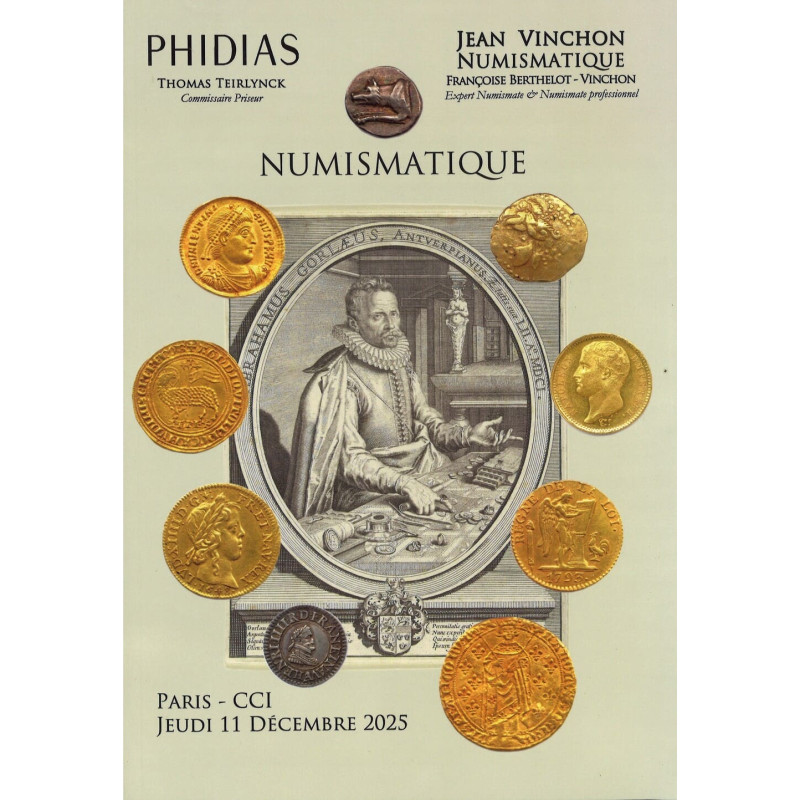 Catalogue Vinchon 11 décembre 2025 – Glyptique (intailles, camées, sceaux-cylindres) et monnaies grecques à modernes