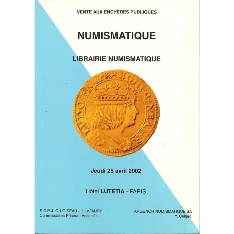 Catalogue Argenor Numismatique, 25 avril 2002 : Grèce, Chypre, monnaies obsidionales et médailles de David d'Angers