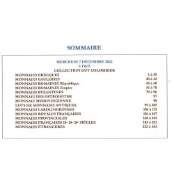 Jean Vinchon Numismatique – Collection Guy Colombier : monnaies antiques & médiévales (Paris, 7 déc. 2022)