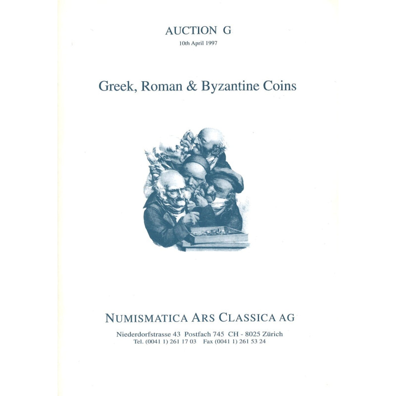 Catalogue NAC – Auction G, Zurich (10 avril 1997) : monnaies grecques, romaines et byzantines, 63 planches