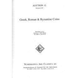Catalogue NAC – Auction G, Zurich (10 avril 1997) : monnaies grecques, romaines et byzantines, 63 planches