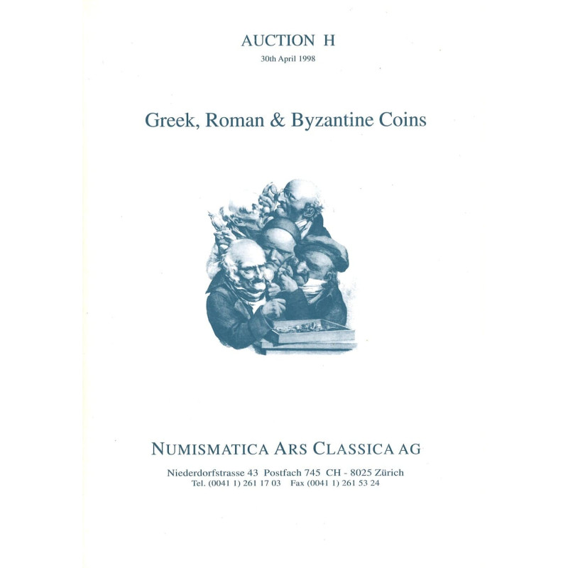 Catalogue NAC – Auction H, Zurich (30 avril 1998) : monnaies grecques, romaines et byzantines, 90 planches