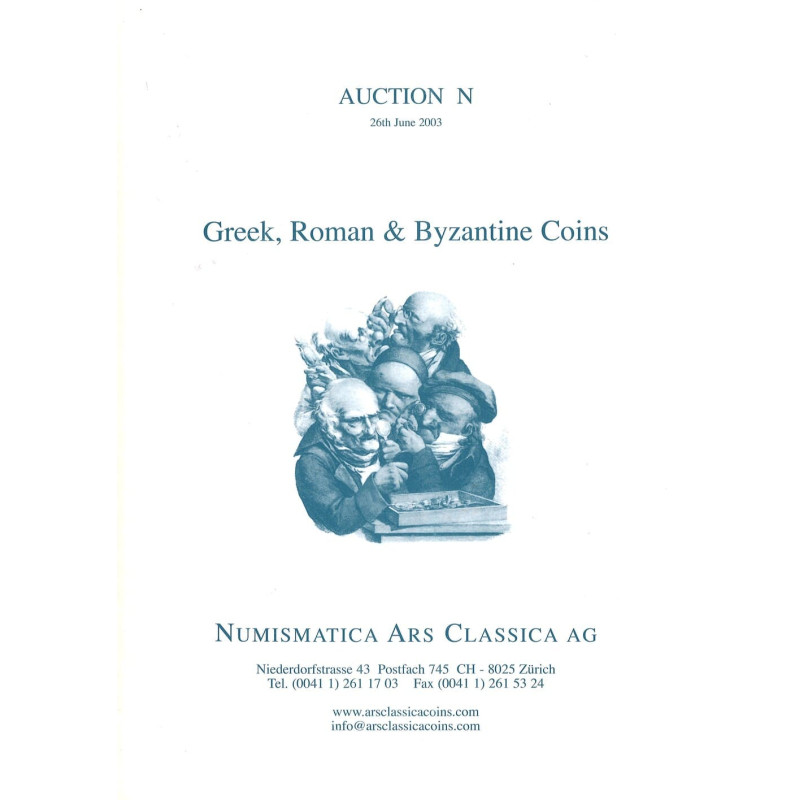 Catalogue NAC – Auction N, Zurich (26 juin 2003) : bronzes de la République romaine, grecques et byzantines