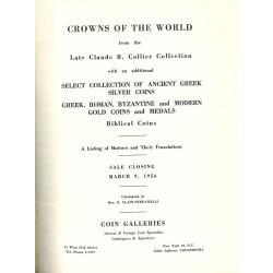 Coin Galleries (Stack’s) – Collection Claude R. Collier : Crowns of the World, argent grec et or antique, 9 mars 1956
