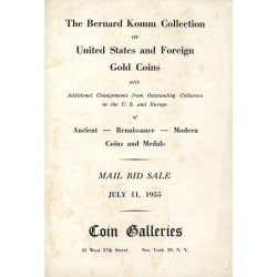Coin Galleries – Collection Bernard Komm : monnaies d’or, juives, grecques et byzantines, 11 juillet 1955