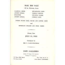 Coin Galleries – Collection Bernard Komm : monnaies d’or, juives, grecques et byzantines, 11 juillet 1955